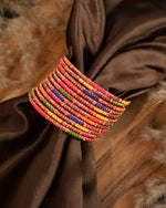 Multicolor crystal glass bangles set of 12 – Alankrta