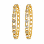Golden floral crystal kada bangles